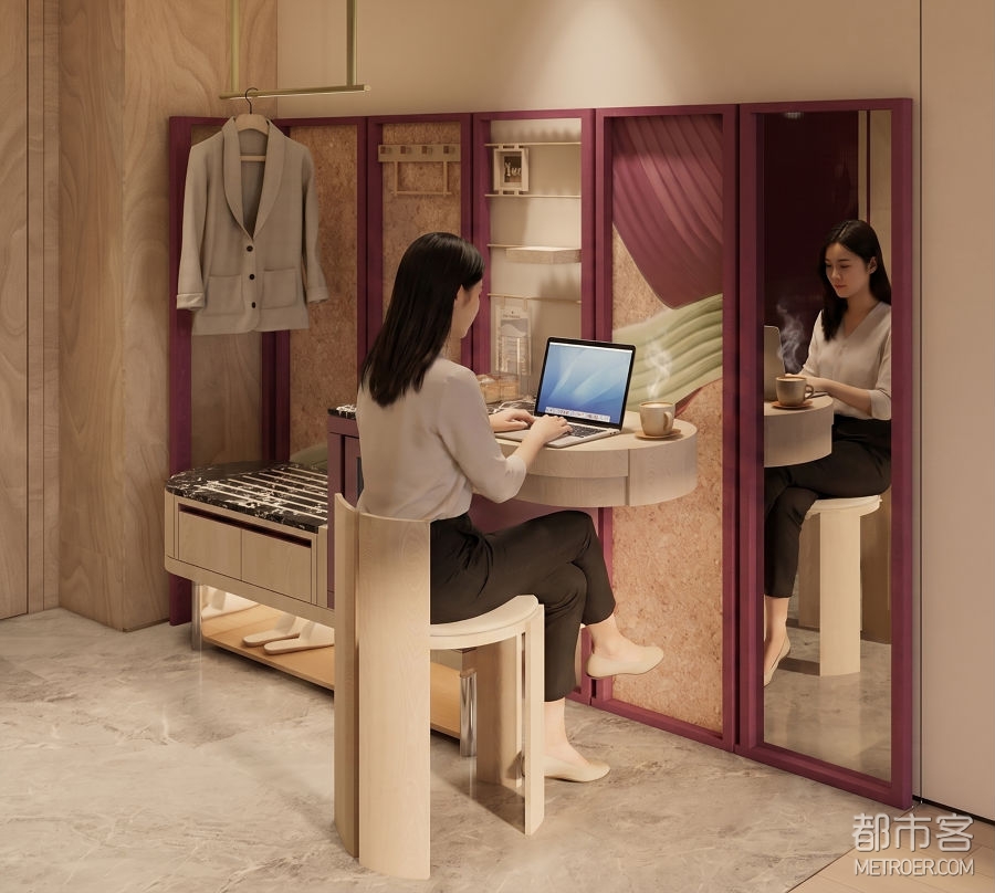 希尔顿探泊酒店客房整装待行区(效果图).png